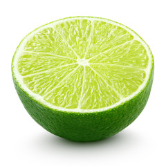 Half of lime citrus fruit isolated on white © Roman Samokhin