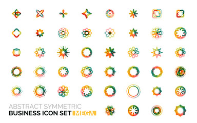 Abstract symmetric business icons