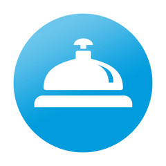 Etiqueta tipo app redonda timbre de hotel