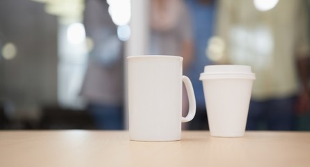 Close up of mug on the desk
