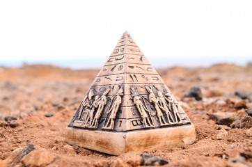 Naklejka premium Egyptian Pyramid Model Miniature