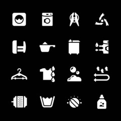 Set icons of laundry