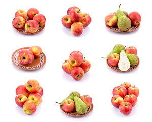 Jabłka z gruszkami - obrazy, fototapety, plakaty