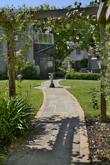 Garden path leading to house