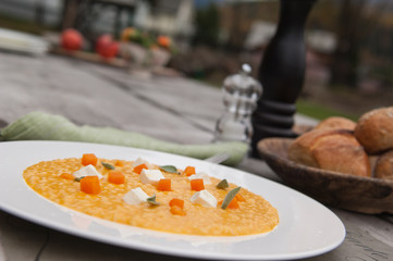 pumpkin risotto cheese