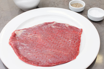 raw steak