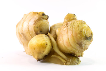 Ginger root on a white background