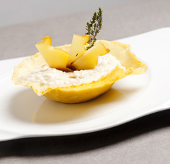 Italian risotto rice with provolone parmigiano cheese