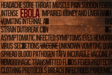 Composite image of ebola word cluster