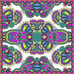 Traditional ornamental floral paisley bandanna. You can use this