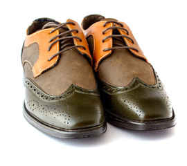 Men's Spectator Style Dress Shoes isolated