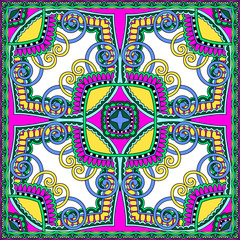 Traditional ornamental floral paisley bandanna. You can use this