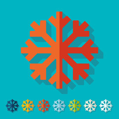 Flat design: snowflake