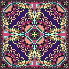 Türaufkleber Traditional ornamental floral paisley bandanna. You can use this © Kara-Kotsya