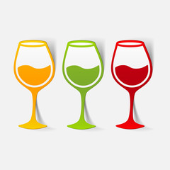 realistic design element: wineglass
