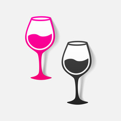 realistic design element: wineglass