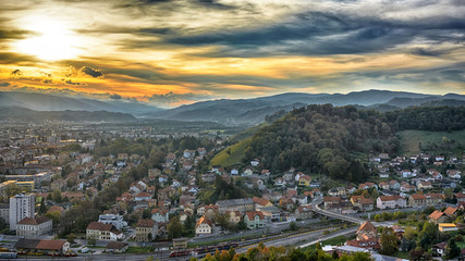 Maribor City from Stolni hill