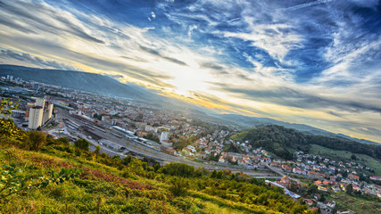 Maribor City from Stolni hill