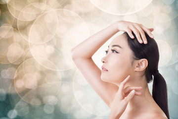 Naklejka premium Asian beauty face