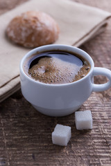 Cup of aromatic coffee