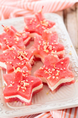 Star shaped appetizers.