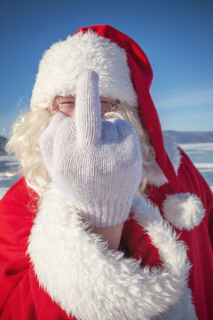 Portrait of Santa Claus outdoors