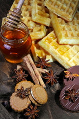 Waffel e biscotti