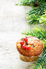 muffins with cinnamon and chocolate drops