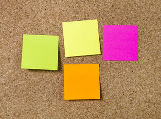 Fototapeta premium New year Blank Resolutions Post it notes with copy space