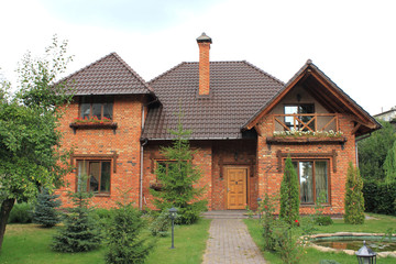 Home exterior of newly completed large suburban house