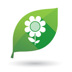 leaf icon with a flower