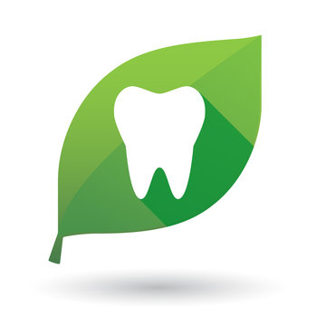 leaf icon with a tooth