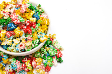 Colored popcorn