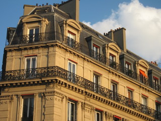 Immobilier Paris I - Immeuble bourgeois - obrazy, fototapety, plakaty