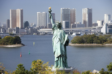 お台場海浜公園の自由の女神像