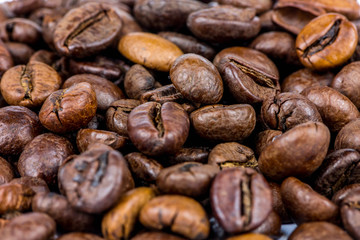 Coffee beans close-up