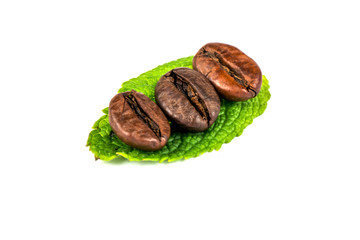 Coffee beans on a sheet