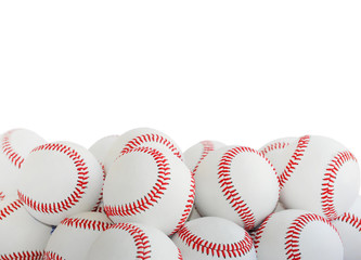 Baseballs isolated and place for an inscription