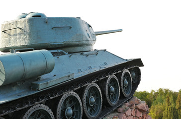 Wheels and side part of the of military equipment