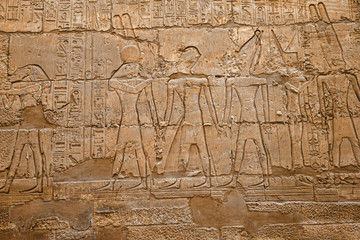 hieroglyphs on wall