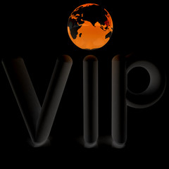 Word VIP with 3D globe