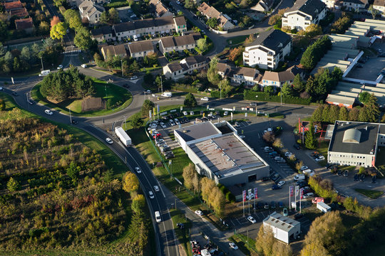 Dourdan zone industrielle vue du ciel