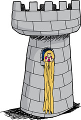 Sad Rapunzel Inside Castle