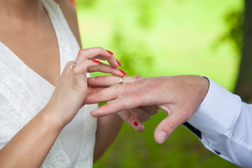 Couple holding hands