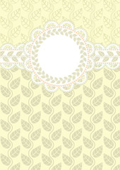 lace frame on a light background with floral ornaments
