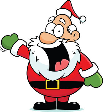 Cartoon Santa Claus Happy