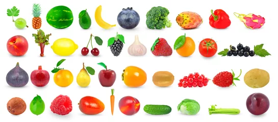Papier Peint photo Lavable Légumes frais fruits and vegetables