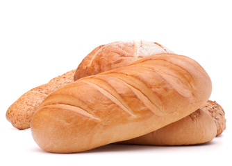 fresh bread isolated on white background cutout