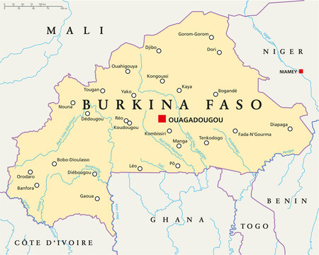 Burkina Faso Political Map