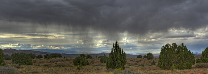 Rain Storm Over Utah Landscape